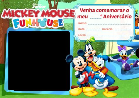 Convite De Aniversário Mickey Mouse Funhouse Png Imagem Legal