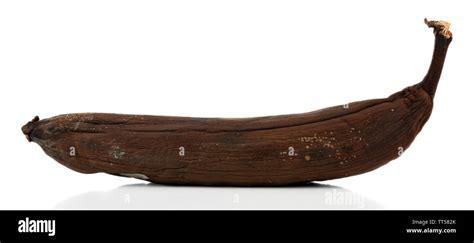 Black Rotten Banana Isolated On White Stock Photo Alamy