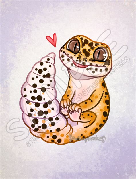 Kawaii Leopard Gecko Drawings Leopard Geckos Are Very Popular Reptile