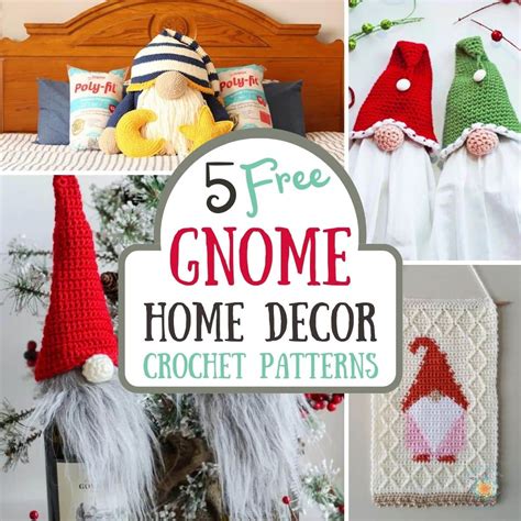 Free Crochet Gnome Home Decor Patterns Extra Cute Stardust Gold