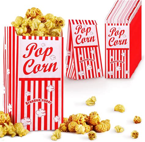 Amazon Pcs Paper Popcorn Bags Oz Popcorn Bags Bulk Popcorn