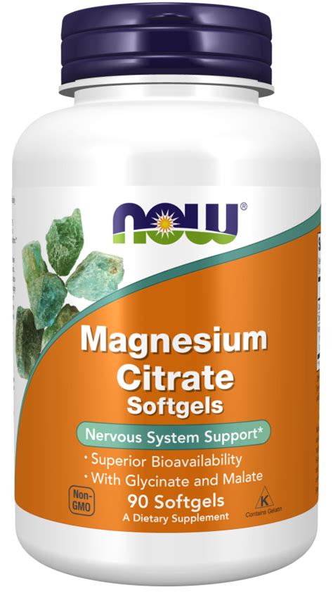 Now Foods Magnesium Citrate Softg Cytrynian Magnezu Sklep Now Foods