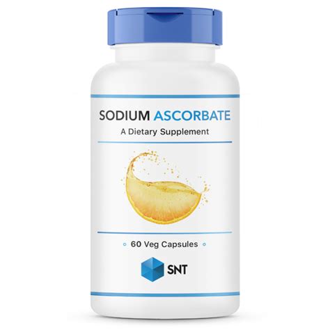 Купить Аскорбат натрия Sodium Ascorbate 750 мг 60 капс SNT в Минске