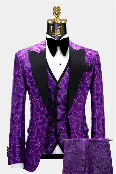 Dark Purple Tuxedo Suit 3 Piece Gentleman S Guru