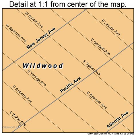 Wildwood New Jersey Street Map 3481170