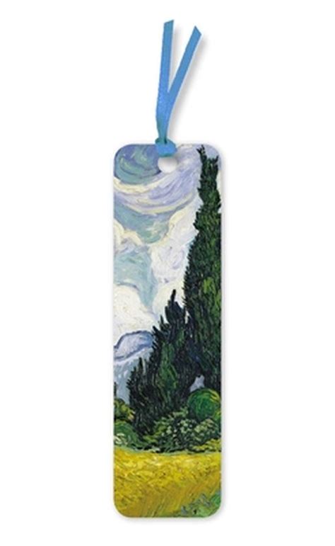 Flame Tree Bookmarks Van Gogh Wheat Field With Cypresses Bookmarks