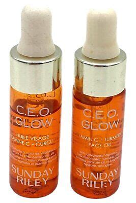 Sunday Riley 2 Pack C E O Glow Vitamin C Turmeric Face Oil 0 16 Oz