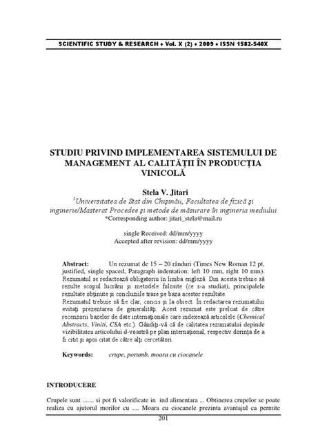 Pdf Studiu Privind Implementarea Sistemului De Management Al