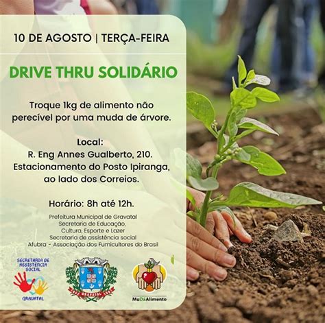 Drive Thru Solid Rio Campanha Prop E Troca De Alimentos Por Mudas