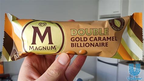 Magnum Gold Double Caramel Billionaire Ice Cream Review YouTube