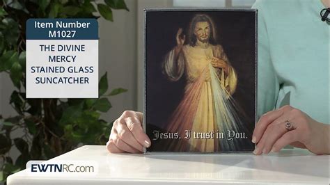 M1027 The Divine Mercy Stained Glass Suncatcher Youtube