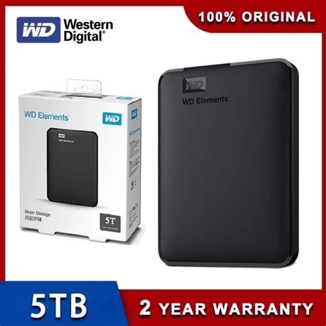 องค์ประกอบดิจิทัลตะวันตกแบบพกพาฮาร์ดไดรฟ์เสริม Wd 5tb Hdd Usb 3 0สำหรับพีซีตั้งโต๊ะ Mac แล็ปท็อป