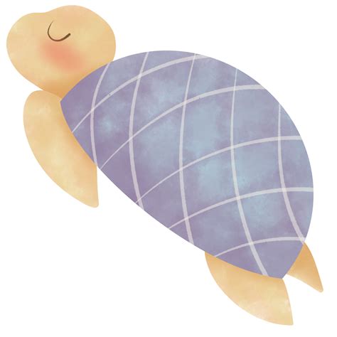 Cute Cartoon Purple Turtle No Background 29212906 Png