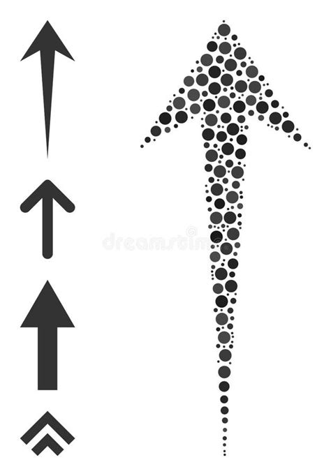 Dotted Arrow Up Composition Of Round Dots And Similar Icons Stock