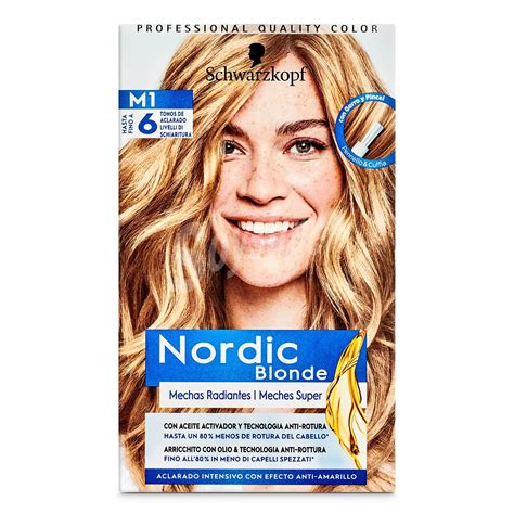 Nordic Blonde Aclarante Con Aceite Activador Para Mechas M Caja Ud