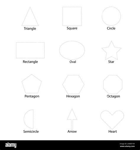 Set Of Shapes With Dashed Line Path Cut Here Pictogram For Coupons