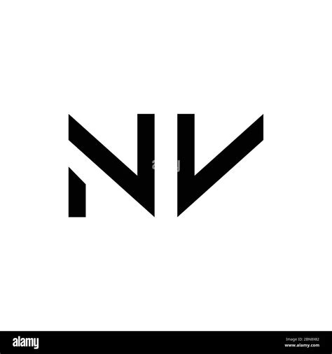 initial letter nv logo design vector template creative abstract nv
