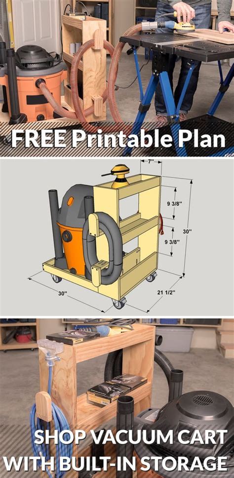 Make Your Shop Vacuum Easier To Move Around Plus Create Storage For Hoses And Other Accessories