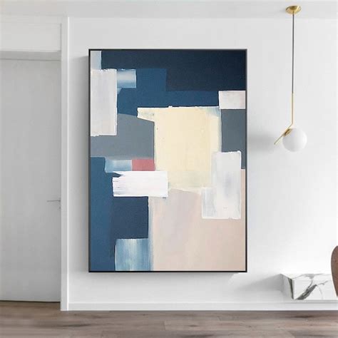 Geometric Abstract Painting Original Acrylic Wall Art Etsy