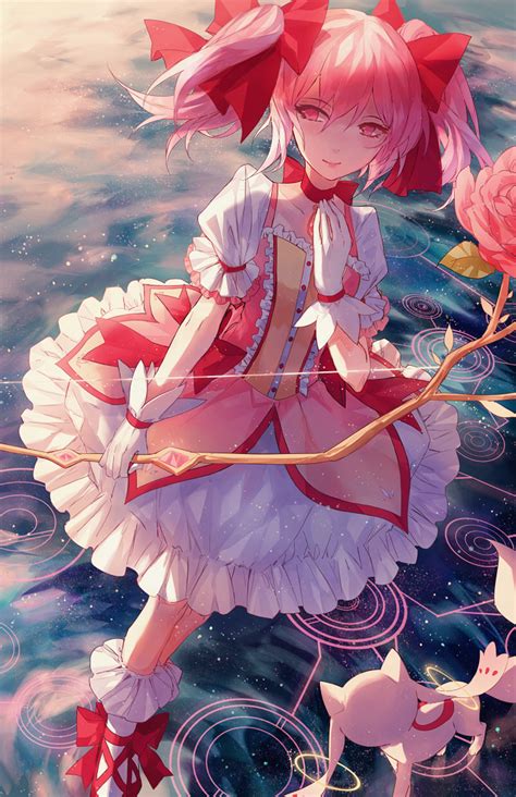 Safebooru Blush Choker Dress Gloves Kaname Madoka Magical Girl Mahou