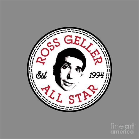 Ross Geller Friends All Star Converse Logo Drawing By Amin Sholeh