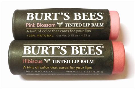 Katch My Drift: Burt's Bees Tinted Lip Balms in Hibiscus and Pink ...