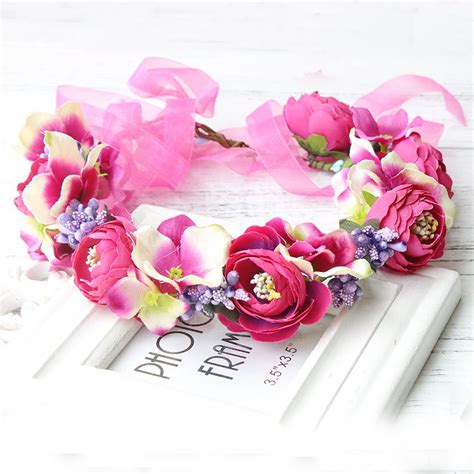 Bohemian Floral Headbands Flower Party Wedding Hair Wreaths Hair Band