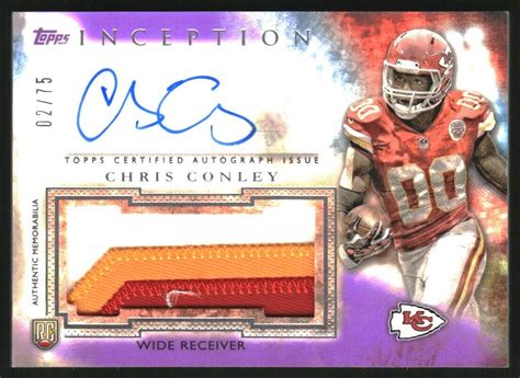 2015 Topps Inception Rookie Jumbo Patch Autos Purple AJPCC Chris