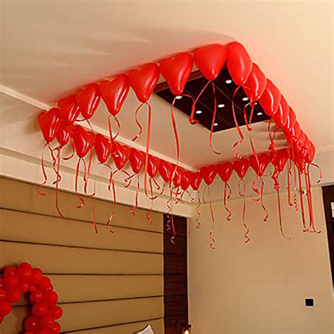 Romantic Balloon Decor Gift Heart Balloons Decoration Ferns N Petals