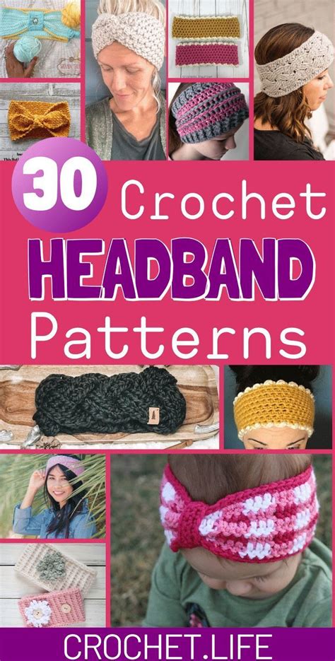 30 Ear Warmer And Head Band Crochet Patterns Crochet Headband Pattern Easy Crochet Headbands