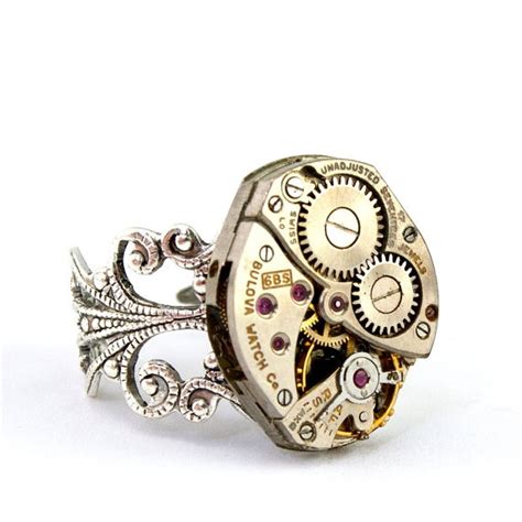 Steampunk Jewelry Steampunk Ring Steam Punk Ring Silver Etsy