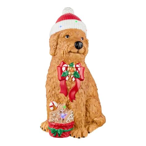 Home Accents Holiday 2 5 Ft Led Golden Doodle Holiday Porch Greeter