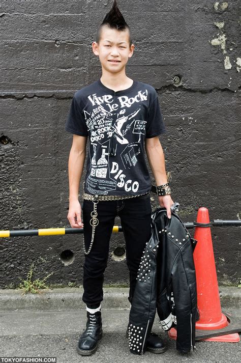 Japanese Punk Fashion And Mohawk Hair In Shibuya