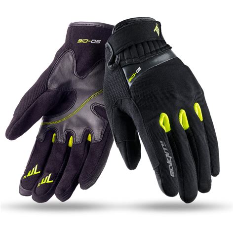 Guantes Seventy Verano Moto Sd C Urban Hombre Negros Amarillos Nilmoto