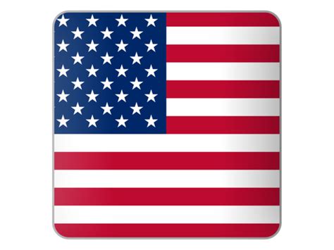 Square icon. Illustration of flag of United States of America