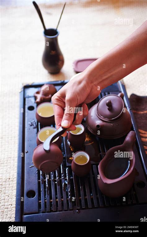 The Tea Book Chinese Tea Ceremony Stock Photo Alamy