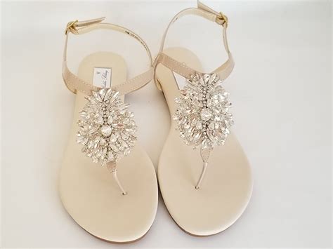Ivory Wedding Sandals Nude Bridal Sandals Ivory Bridal Sandals Etsy