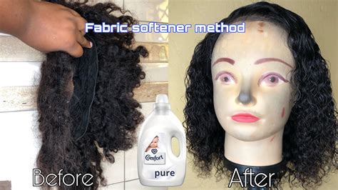 How To Revive Kinky Curly Wig Fabric Softener Method Hlu Lanie South African Youtuber