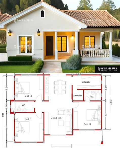 David Herrera Casa De 8x12 Con 3 RECAMARAS In 2024 Small House