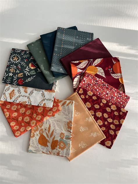 Curated Fat Quarter Bundle 12 Fat Quarters Hand Selected Quilting