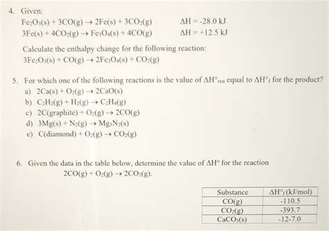 Solved Fe2o3 S3cog→2fes3co2 G3fes4co2