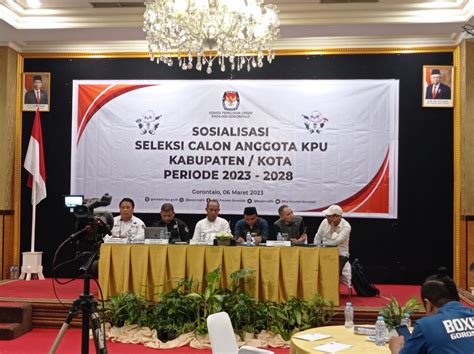 Pendaftaran Seleksi Calon Anggota KPU Kabupaten Kota Provinsi Gorontalo