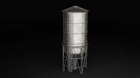 D Model Post Apo Silos Silo Container Old Tank Destroyed Collection Vr