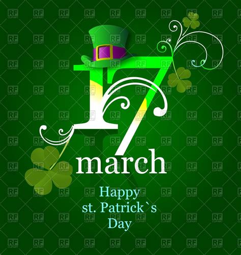 March St Patrick S Day Poster Stock Vector Image Luck Of The