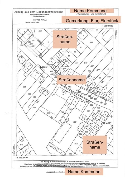 Flurkarte Liegenschaftskarte Erkl Rt Mit Beispiel