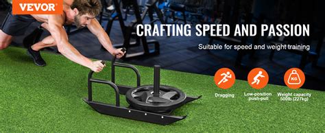 Vevor Weight Training Pull Sled Fitness Strength Speed Training Sled