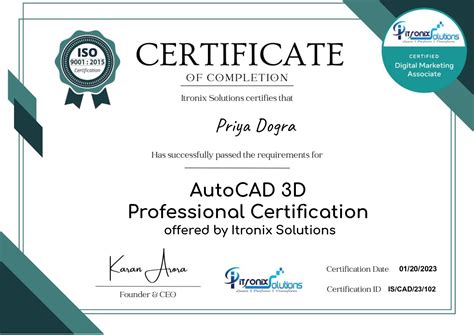 Autocad 3d Free Certification