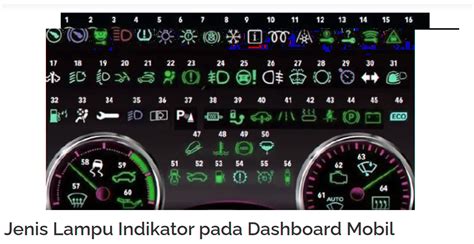 Tanda Tanda Lampu Indikator Pada Layar Dashboard Mobil