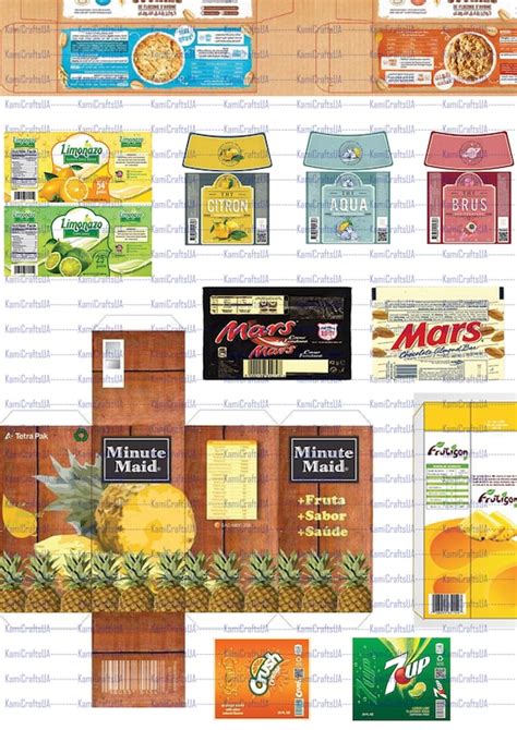 Printable Food Packaging For Miniature Dollhouse Scale Atelier