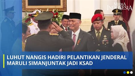 Terharu Luhut Menangis Sang Menantu Jenderal Maruli Dilantik Jadi KSAD